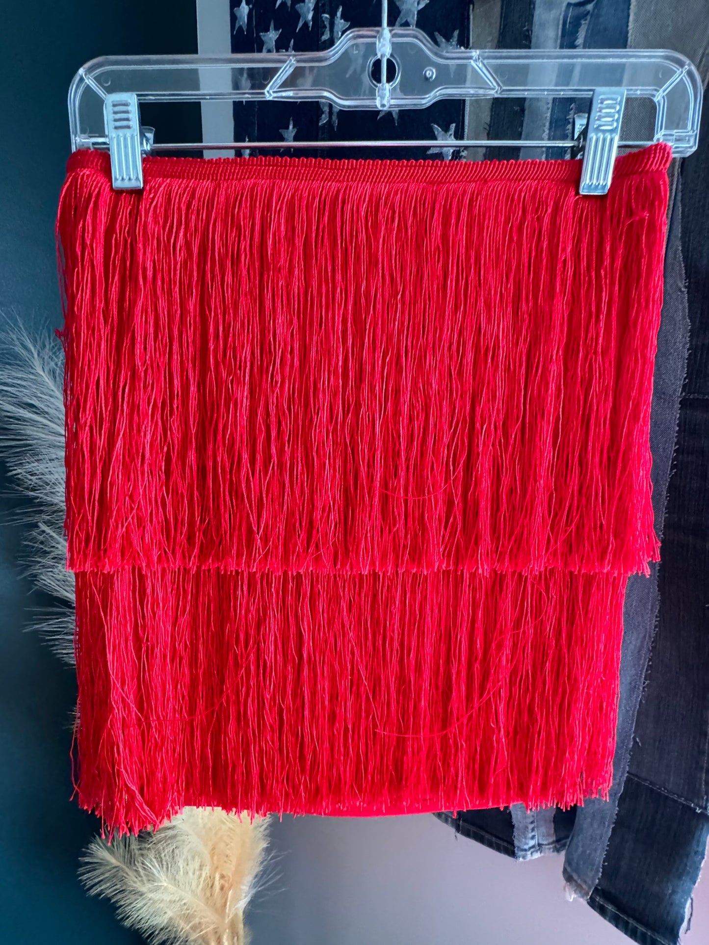 Fringe Mini Skirt and Top Set