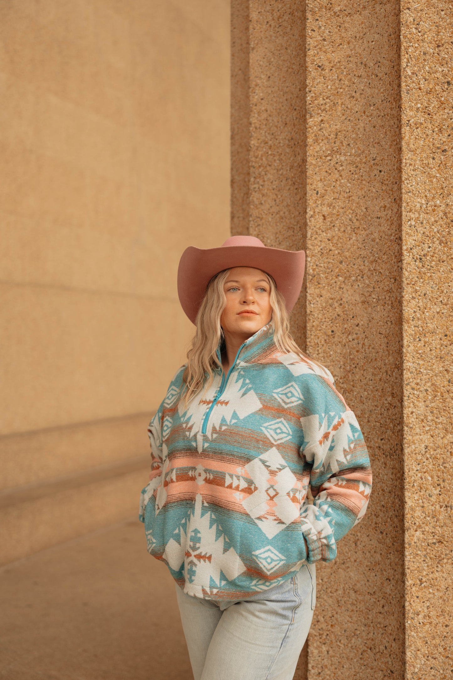 Aztec Half Zip Pullover