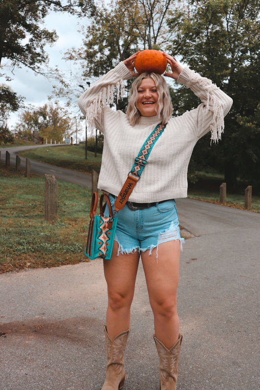 Hazel Fringed Sleeve Sweater