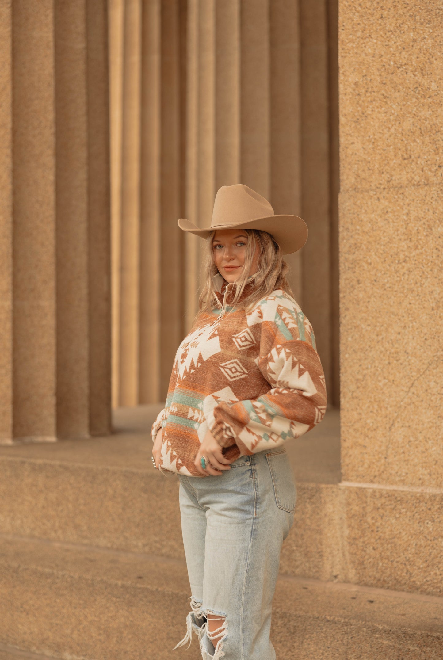 Aztec Half Zip Pullover