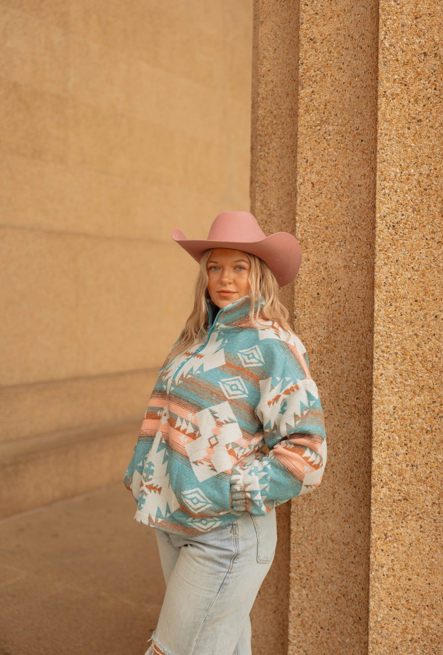 Aztec Half Zip Pullover