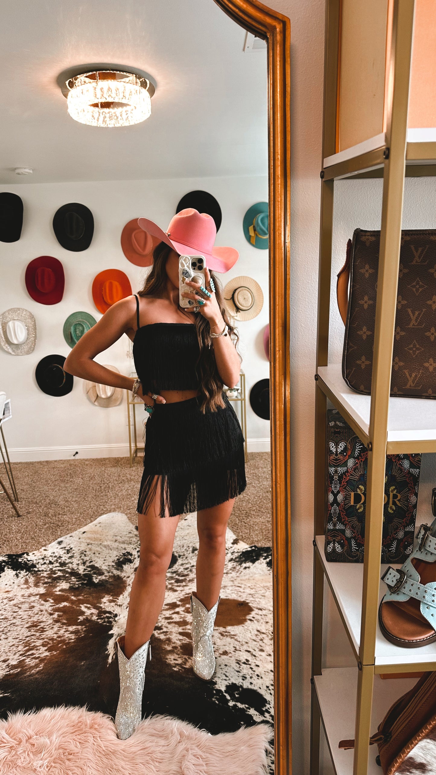 Fringe Mini Skirt and Top Set